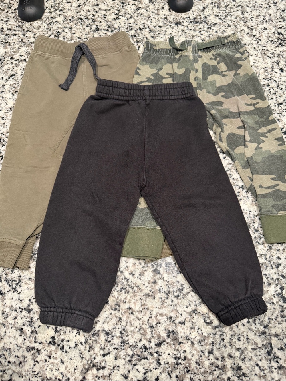 Kids Jogger Pants Trio - Black, Olive, Camo